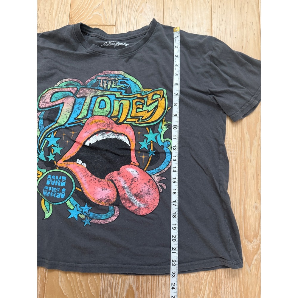 The Rolling Stones womens Graphic T-Shirt XL Gray Cotton Short Sleeve Tee - Picture 4 of 6